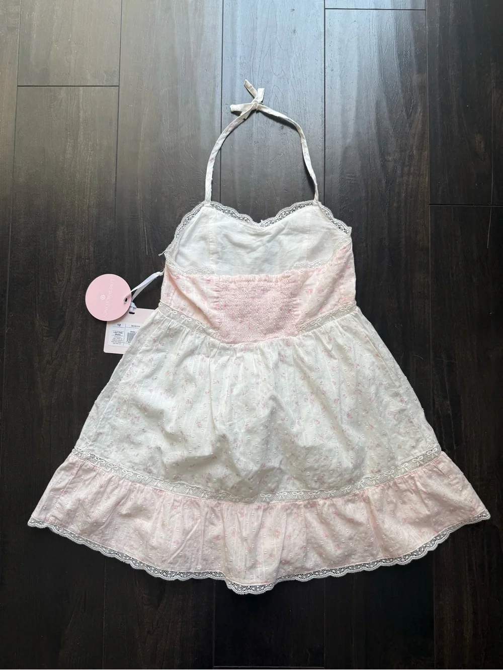 Loveshackfancy x Target Girls' Pink Halter Eyelet Dress